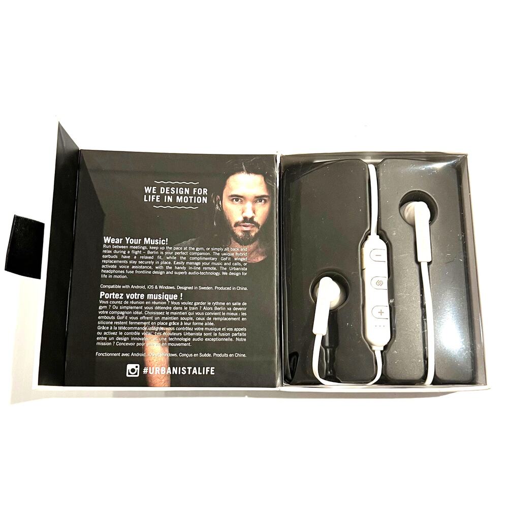 Urbanista Berlin Wireless Bluetooth Earphones - White NWT